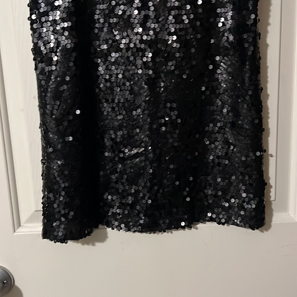 Express Black Sequin Tank Size L - image 3